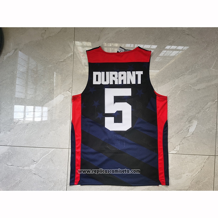 Camiseta USA 2012 Kevin Durant #5 Negro